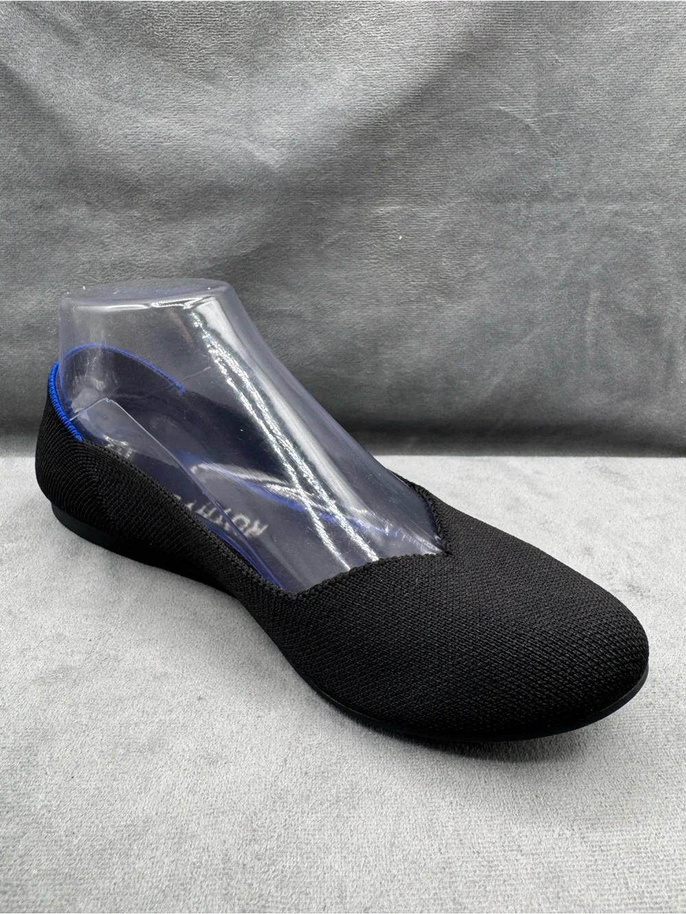 Rothy’s The Flat Ballet Flats Women’s Size 7.5 Black Round Toe Knit - Picture 8 of 14